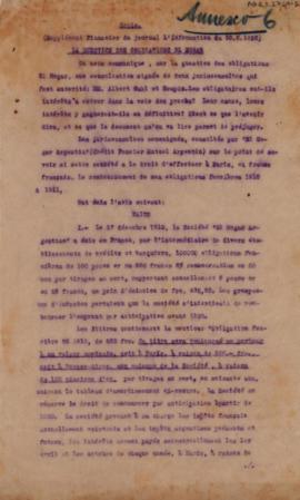 Supplément Financier du journal L'informatica du 30.5.1920