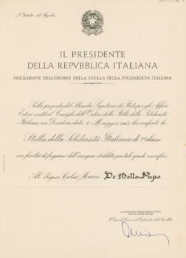 Stella della Solidarietà Italiana 2ª clase