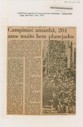 Campinas: amanhã, 201 anos muito bem planejados