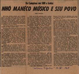 De Campinas em 1800 e tantos, Nhô Manéco Músico e seu povo