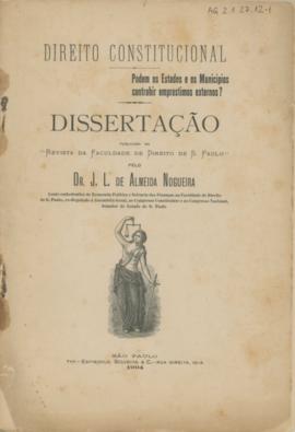 Direito Constitucional: podem os Estados e os Municípios contrahir emprestimos externos?