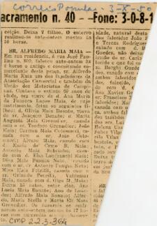 [Obituário de Alfredo Maria Maia]