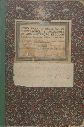 Livro para Registro de Professores e Auxiliares da Administração Escolar
