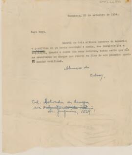 [Carta de confirmação de recebimento]