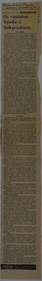 Os caminhos ligados à independência