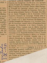 [Nota de falecimento]