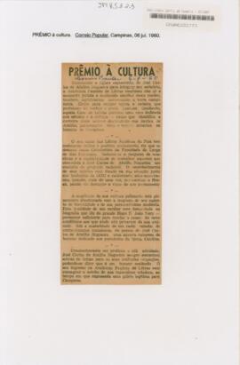 Prêmio à cultura