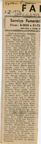 [Obituário de João Baptista Correa Nery Sobrinho]