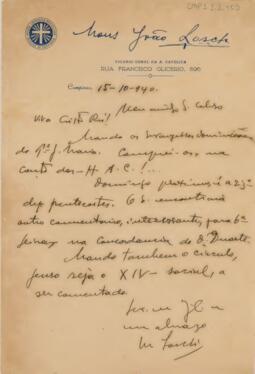 [Carta de encaminhamento]