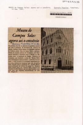 Museu de Campos Sales: agora sai o convênio