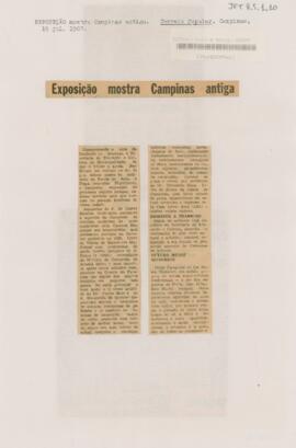 Exposição mostra Campinas antiga