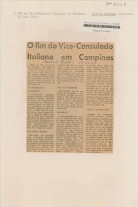 O fim do vice-consulado italiano em Campinas