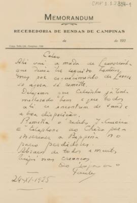 [Carta pessoal]