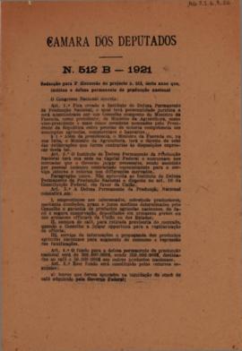 Redacção para 3ª. discussão do projeto n. 512 B