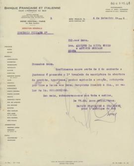 [Carta de confirmação de crédito]