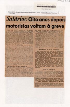 Salários: Oito anos depois motoristas voltam à greve