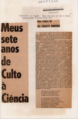 Meus sete anos de Culto à Ciência