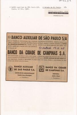 O Banco Auxiliar de São Paulo S/A