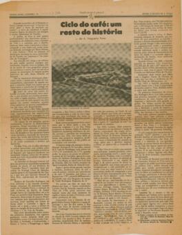Ciclo do café: um resto de história