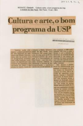 Cultura e arte, o bom programa da USP