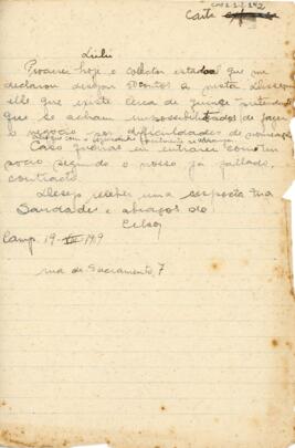 [Carta pessoal]