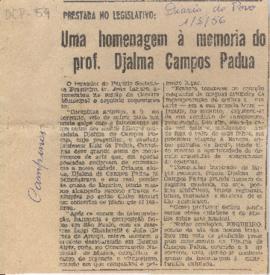 Uma homenagem à memoria do prof. Djalma Campos Padua