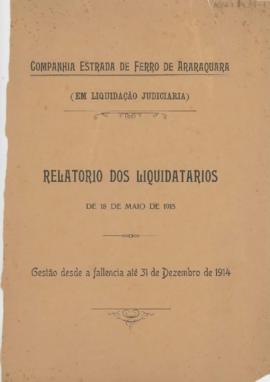 Relatório dos liquidatários de 18 de maio de 1915