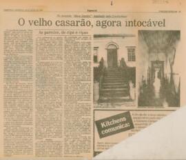 O velho, casarão, agora intocável