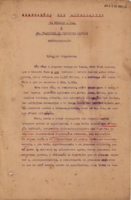 Allegações dos appellantes – F. Rinaldi & Cia. e Dr. Francisco de Negreiros Rinaldi