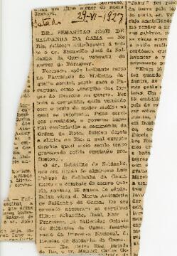 [Obituário de Sebastião Jose de Saldanha da Gama]