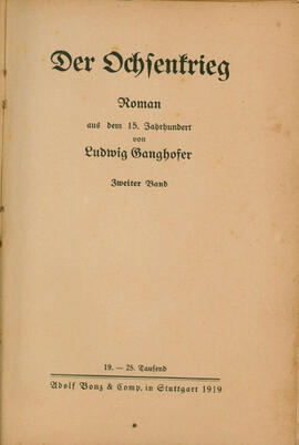 Der Ochsenkrieg – Zweiter Band