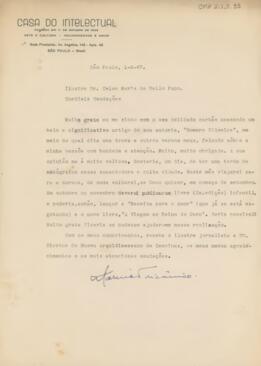 [Carta de agradecimento]