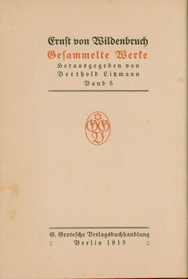 Gesammelte Werke (Band 5)