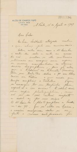 [Carta de pedido de envio]