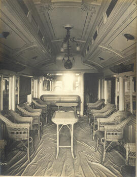 S. P. Railway. Carro presidencial interior