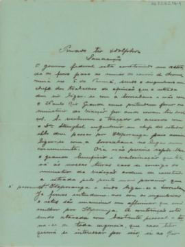 [Carta de pedido de apoio político]