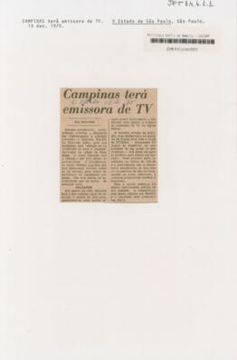 Campinas terá emissora de TV