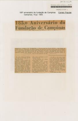 185.o Aniversário da Fundação de Campinas