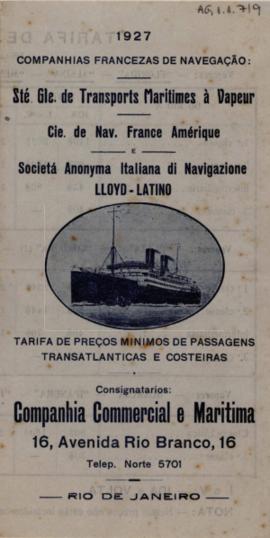 Tarifa de preços mínimos de passagens transatlânticas e costeira