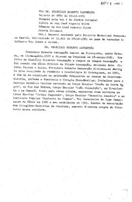 Rua Doutor Francisco Roberto Assumpção