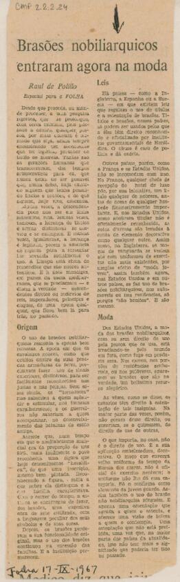 Brasões nobiliárquicos entraram agora na moda