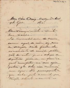 [Carta de pedido de apoio político]