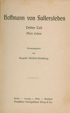 Hoffmann von Fallersleben