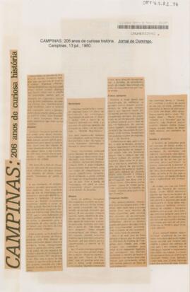 Campinas: 206 anos de curiosa história