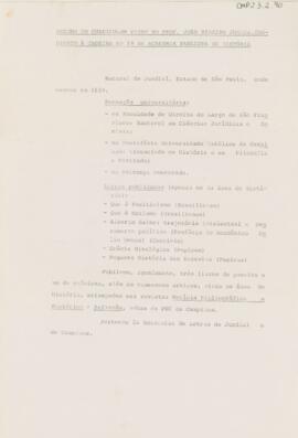 Resumo do curriculum vitae do prof. João Ribeiro Junior, candidato à cadeira nº 19 da academia pa...