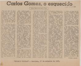 Carlos Gomes, o esquecido