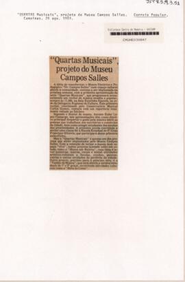 "Quatro Musicais", projeto do Museu Campos Salles