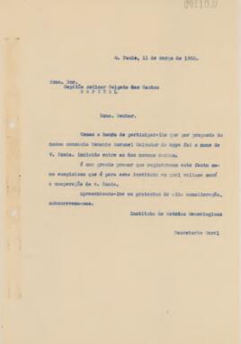 [Ofício de aviso]