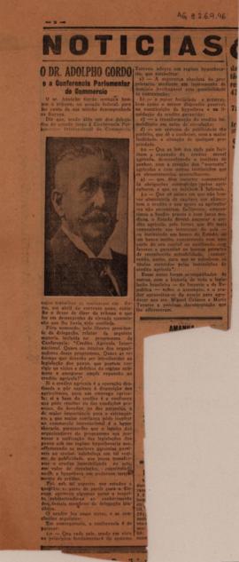 O Dr. Adolpho Gordo e a Conferência Parlamentar de Commercio
