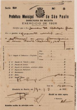 [Certificado de dívida ativa]